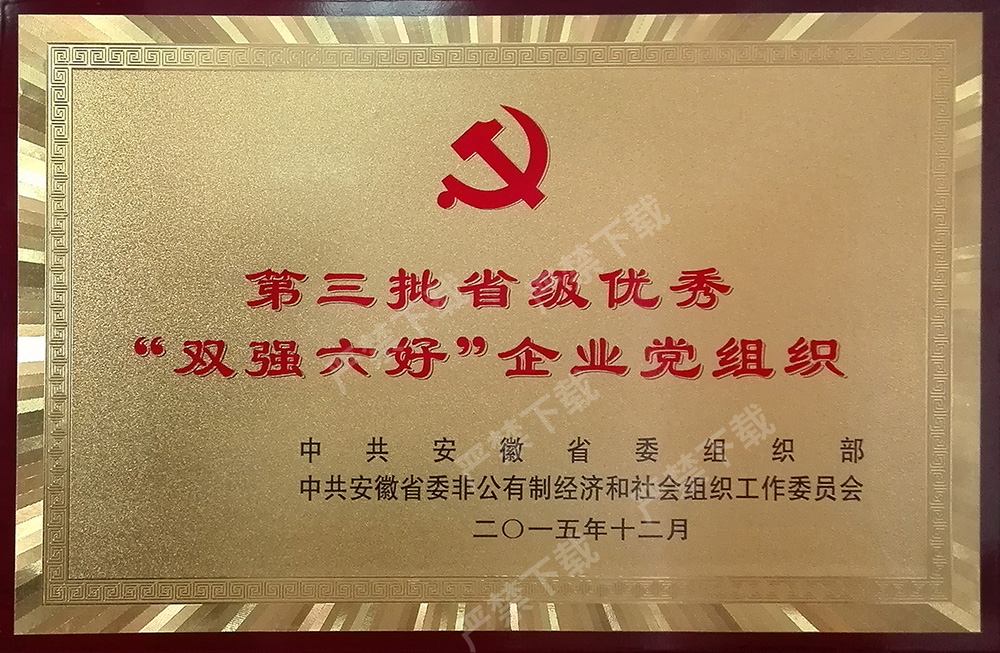 第三批省级优秀“双强六好”企业党组织
